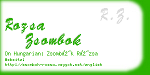 rozsa zsombok business card